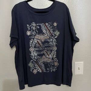 Lucky Brand Queen of Hearts Tee